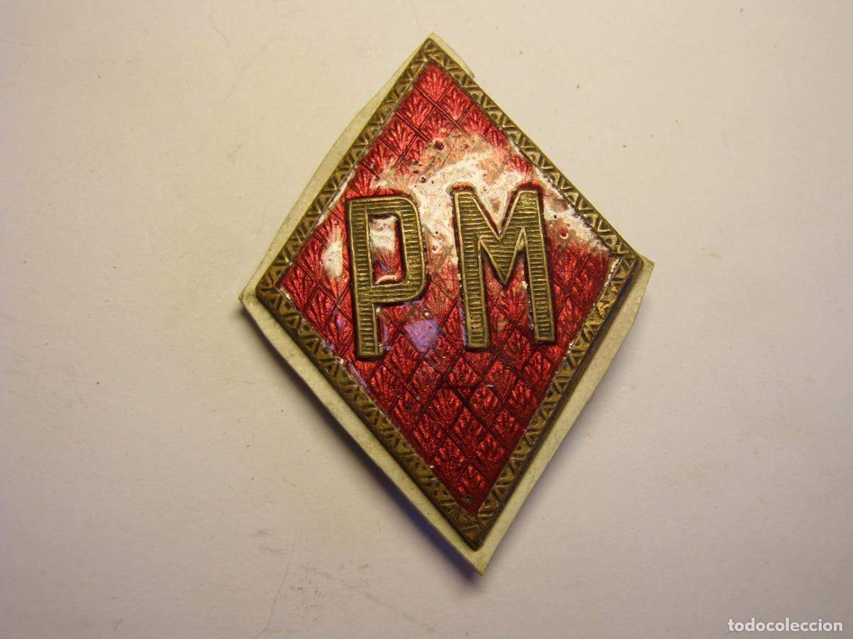 Militaria: Rombo insignia de policia militar, Ej&eacute;rcito Espa&ntilde;ol, a&ntilde;os 60-70.
