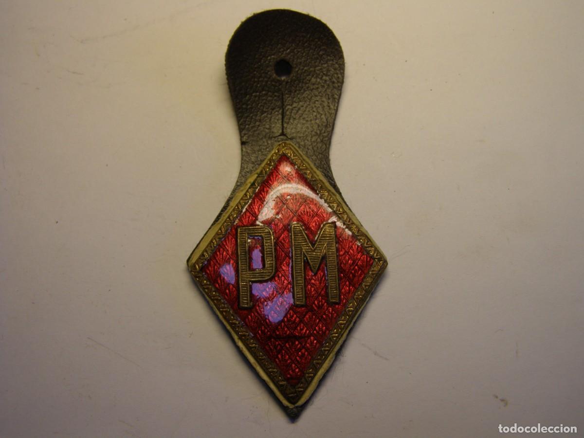 Militaria: Pepito rombo insignia de policia militar, Ej&eacute;rcito Espa&ntilde;ol, a&ntilde;os 60-70.