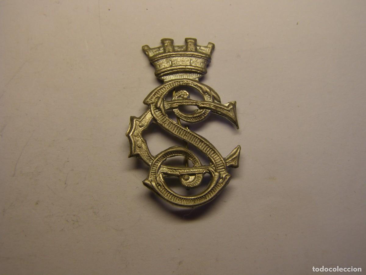 Militaria: Insignia de solapa o gorrillo, Cuerpo de Seguridad, Rep&uacute;blica Espa&ntilde;ola, Guerra Civil.