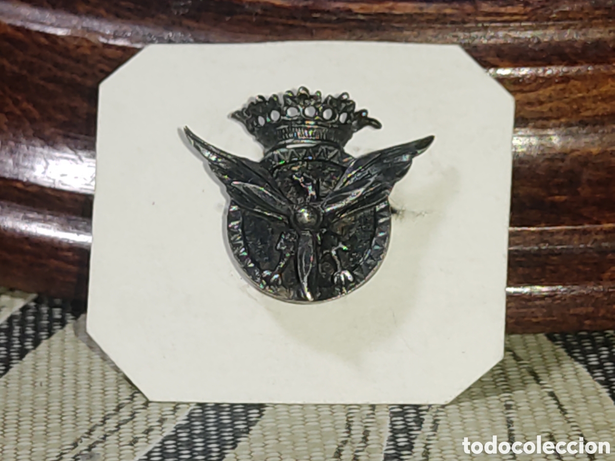 Militaria: Insignia piloto civil de plata 925.