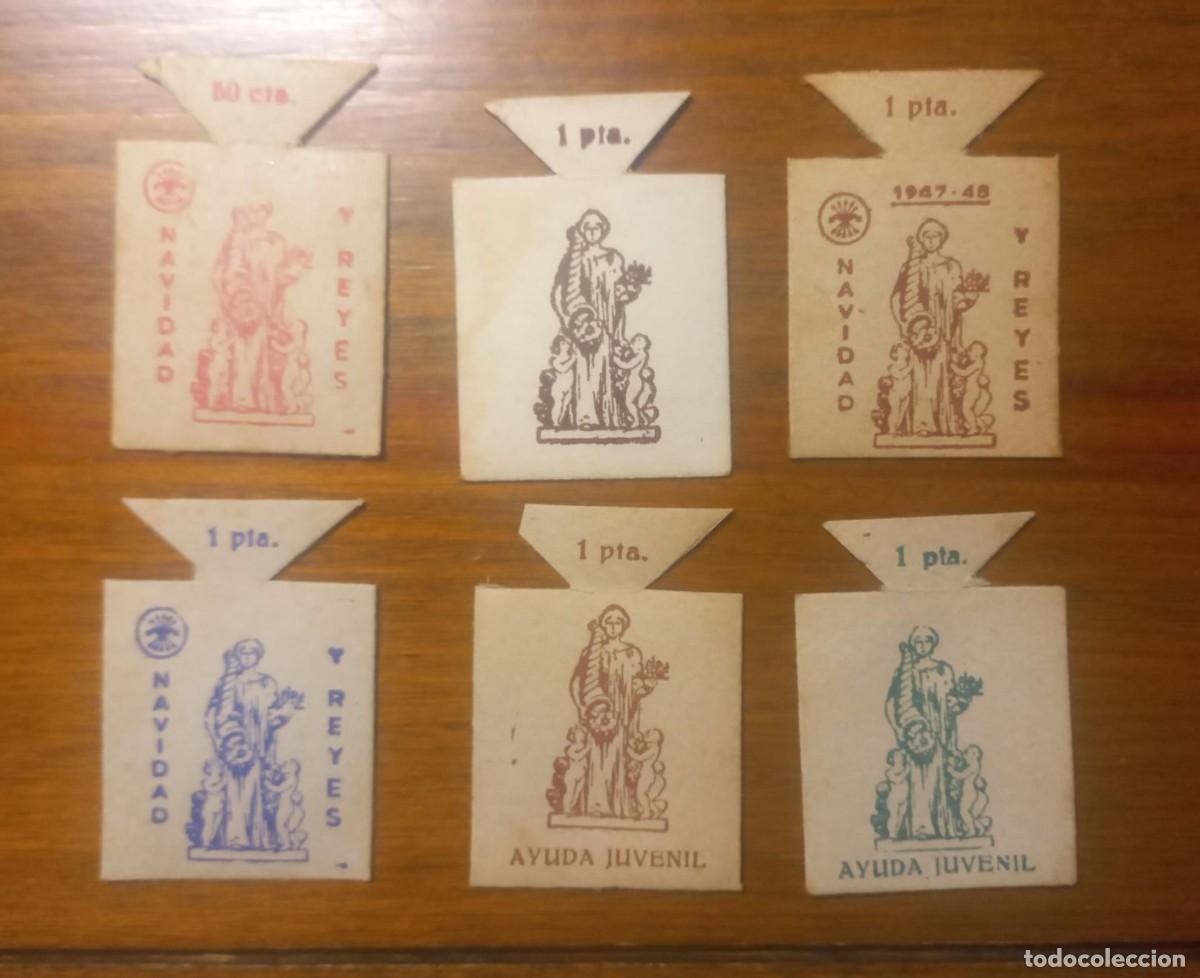 Militaria: UNO A ELEGIR, Emblemas auxilio social, FRENTE JUVENTUDES, falange, campa&ntilde;a navidad reyes.