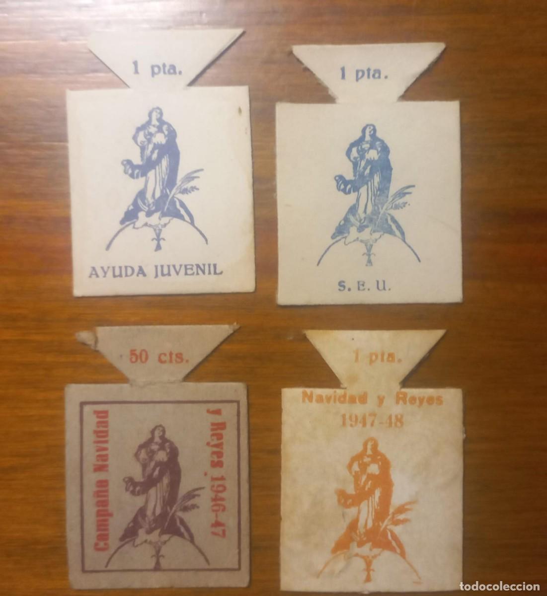 Militaria: UNO A ELEGIR, Emblemas auxilio social, FRENTE JUVENTUDES, falange, campa&ntilde;a navidad reyes.
