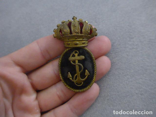 Militaria: Antiguo gran emblema de la marina alfonsina, original, epoca de Alfonso XIII. Armada espa&ntilde;ola.