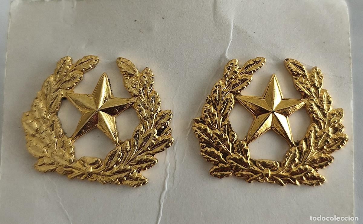 Militaria: DISTINTIVOS CUELLO ESTADO MAYOR