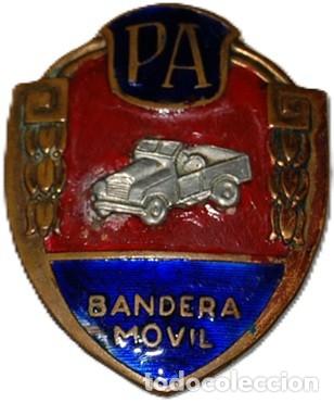 Militaria: DISTINTIVO/INSIGNIA ANTIGUA POLICIA ARMADA BANDERA MOVIL A&Ntilde;OS 60/70
