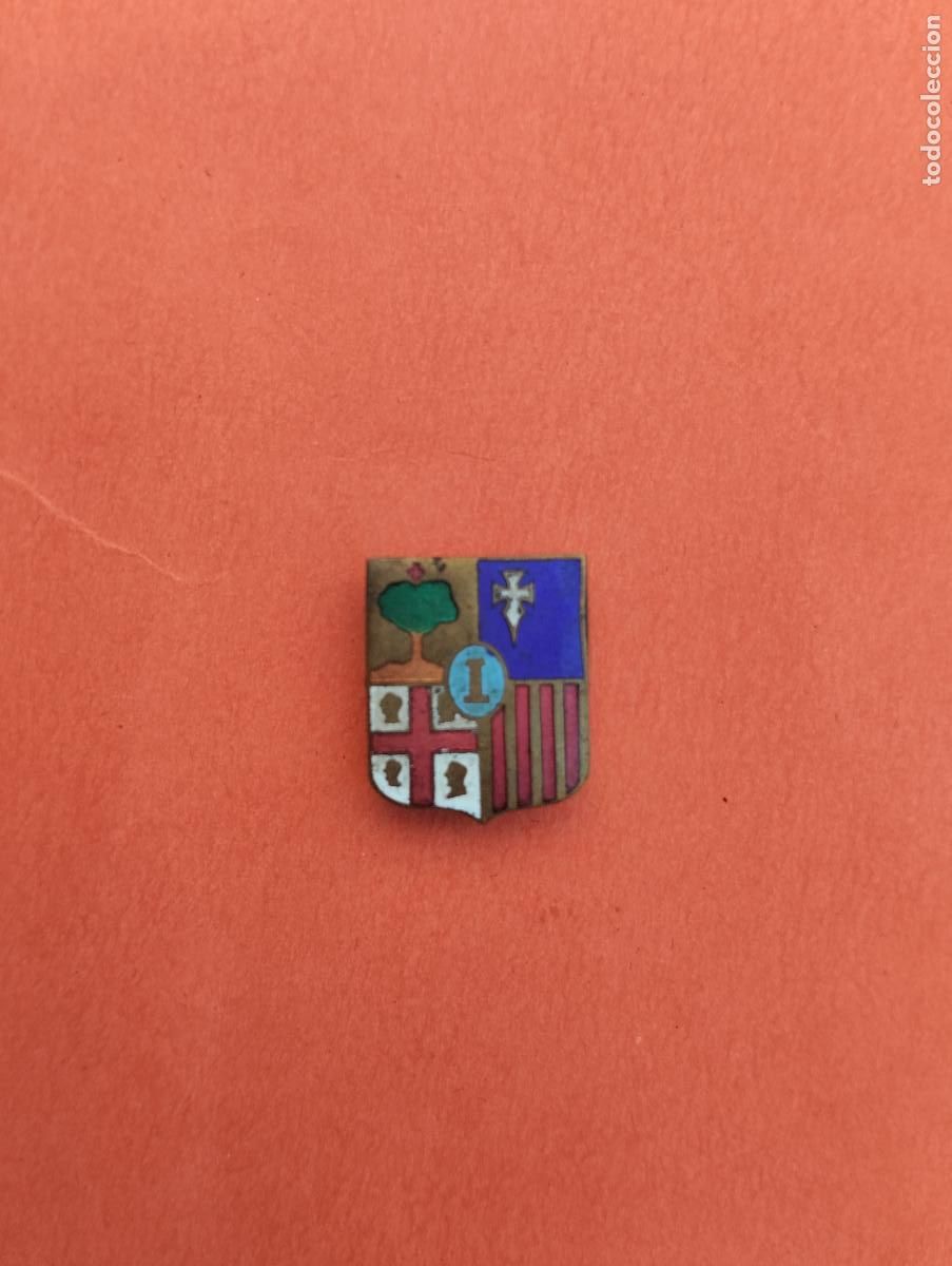 Militaria: INSIGNIA METAL ESCUDO MILITAR BRIGADA ARAGON I ZARAGOZA
