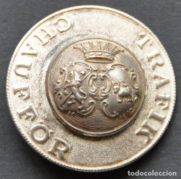 Militaria: ANTIGUA INSIGNIA SUECA DE UN GUARDIA DE TRAFICO