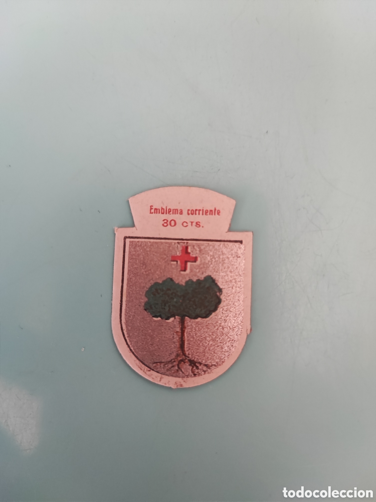Militaria: Emblema corriente auxilio social serie C n⁰14. Garci- Gim&eacute;nez. Impecable