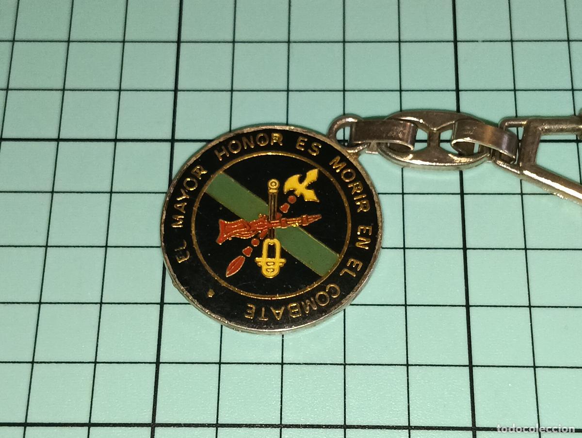 Militaria: Llavero militar El Mayor Honor es Morir en el Combate, cuarto de la legi&oacute;n Tercio Alejandro Farnesio