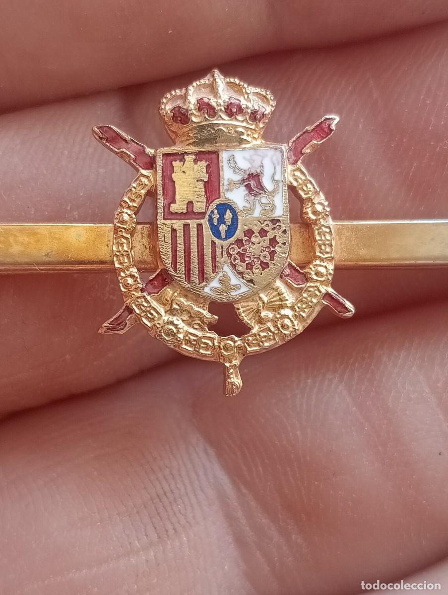 Militaria: INSIGNIA PISACORBATAS ESMALTADO ESCUDO REAL PASADOR CORBATA PINS ALFILER