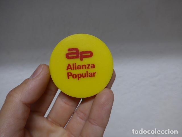 Militaria: Antigua chapa o insignia original de partido Alianza Popular, transicion politica