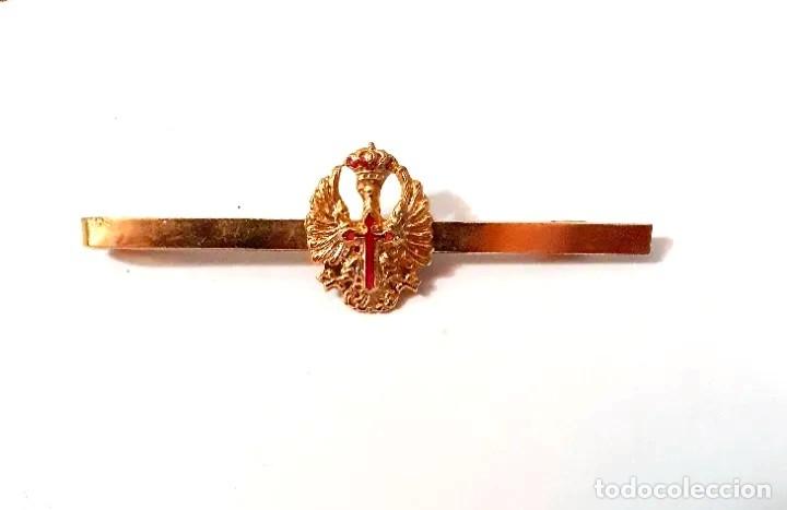 Militaria: Pasador Insignia Militar Oficial Ej&eacute;rcito tierra Cruz de Santiago en Rojo antiguo