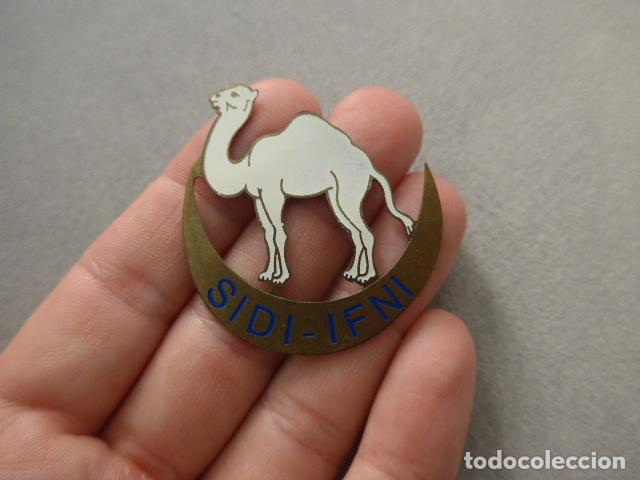 Militaria: Antigua insignia original del SIDI IFNI, Sahara espa&ntilde;ol, camello.