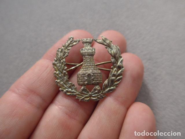 Militaria: Antigua insignia emblema original de ingenieros republicano. Guerra civil.