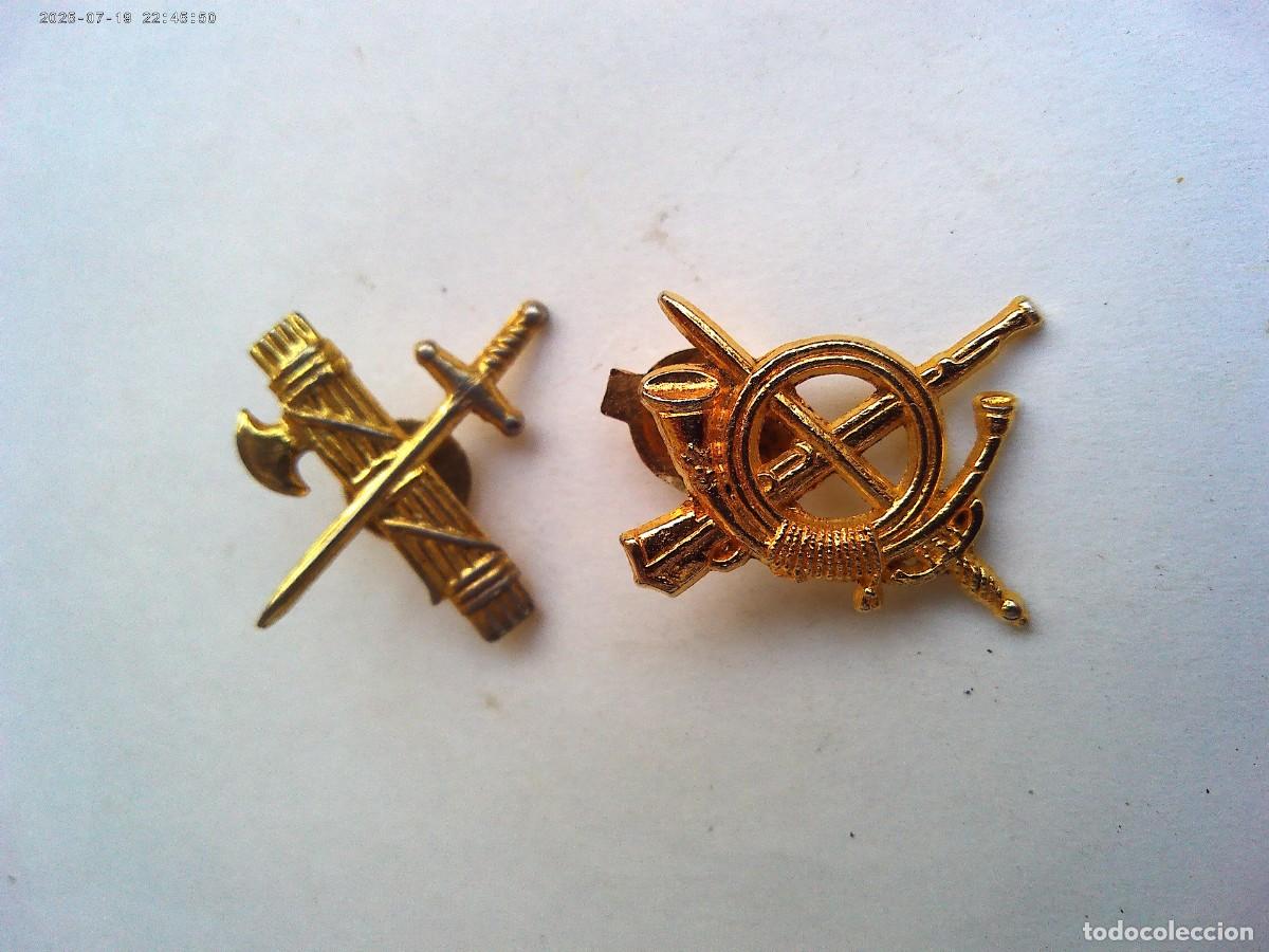 Militaria: LOTE DE 3 EMBLEMAS DEL EJERCITO Y GUARDIA CIVIL ( INFANTERIA Y CUERPO JURIDICO )