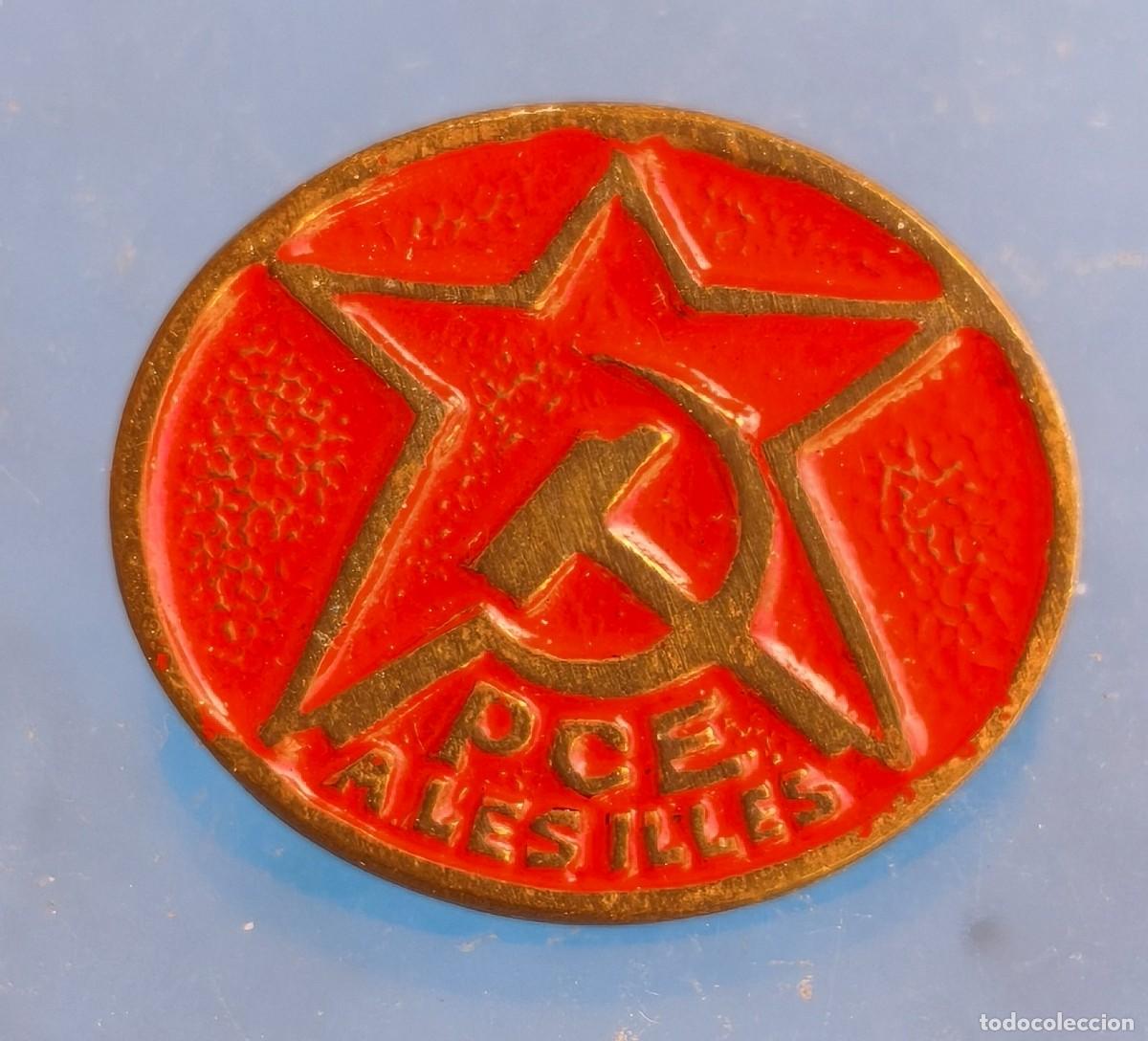 Militaria: Distintivo / Insignia. Partido Comunista de Espa&ntilde;a. PCE a les Illes. &iquest;Finales de la d&eacute;cada de los a&ntilde;