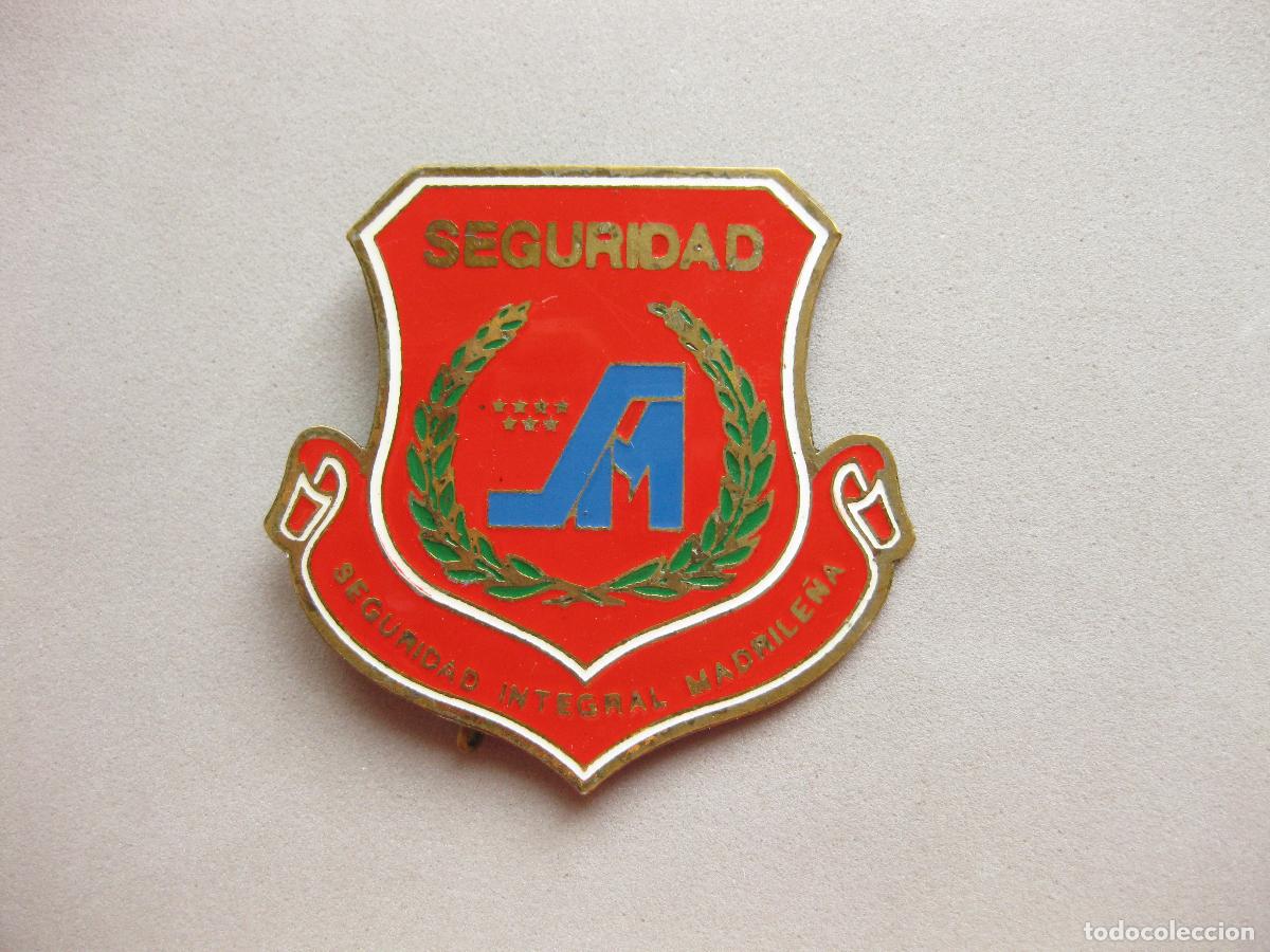 Militaria: CHAPA DE IDENTIFICACI&Oacute;N O PLACA DE VIGILANTE DE SEGURIDAD DE SEGURIDAD INTEGRAL MADRILE&Ntilde;A. SIM