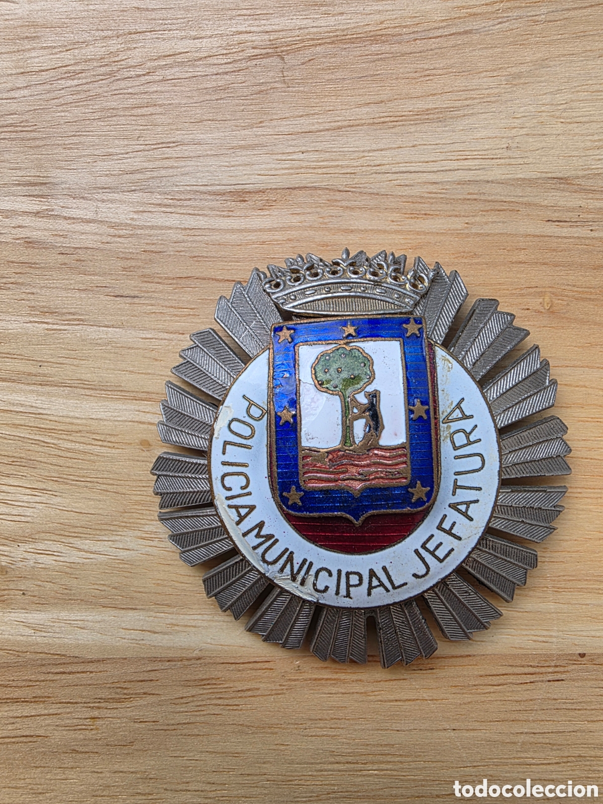 Militaria: Placa Polic&iacute;a Municipal de Madrid &ldquo;Jefatura&rdquo; a&ntilde;o 1970 original &ndash;