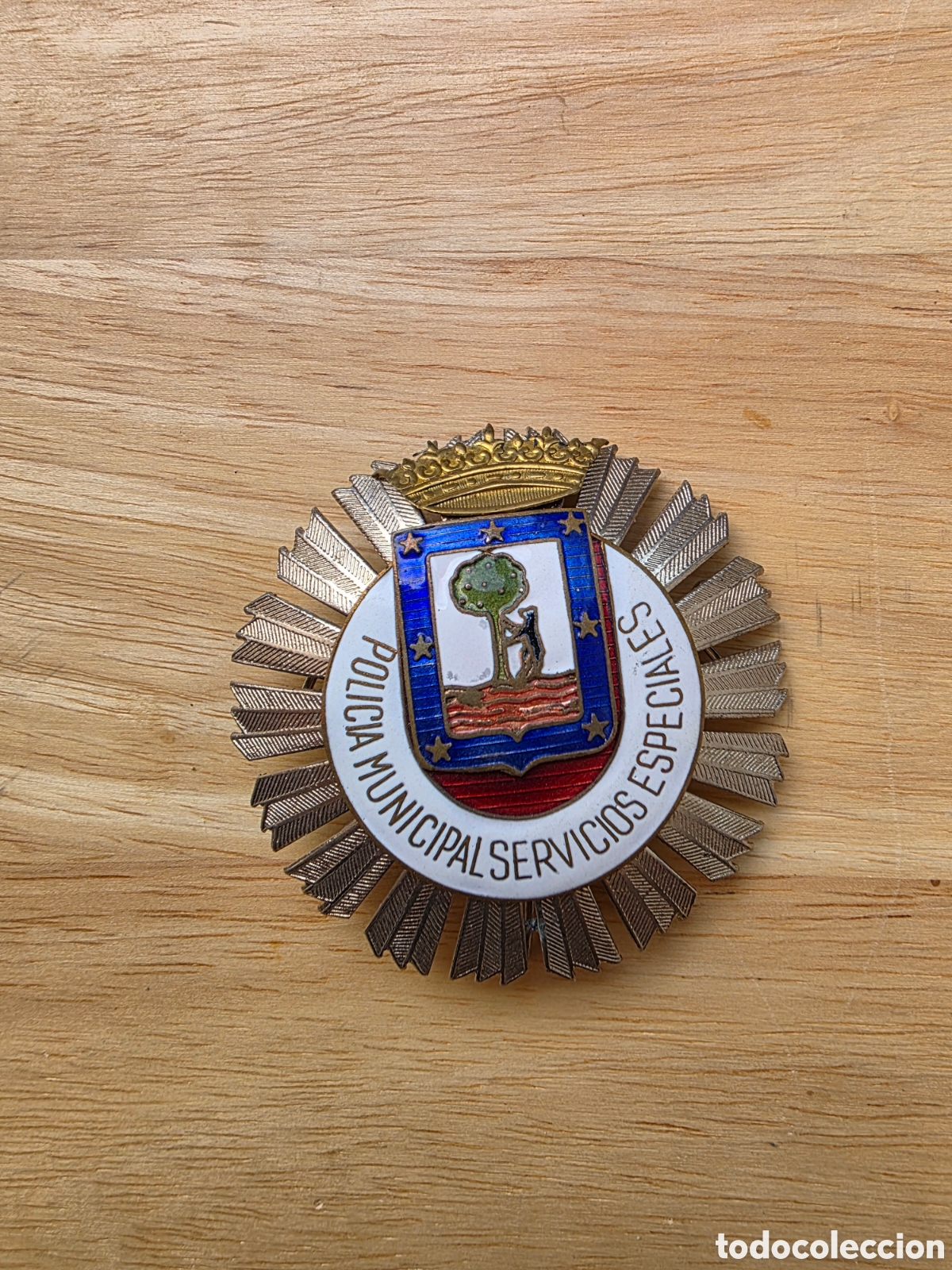 Militaria: Placa Antigua Polic&iacute;a Municipal Madrid Servicios Especiales A&ntilde;os 70 Original