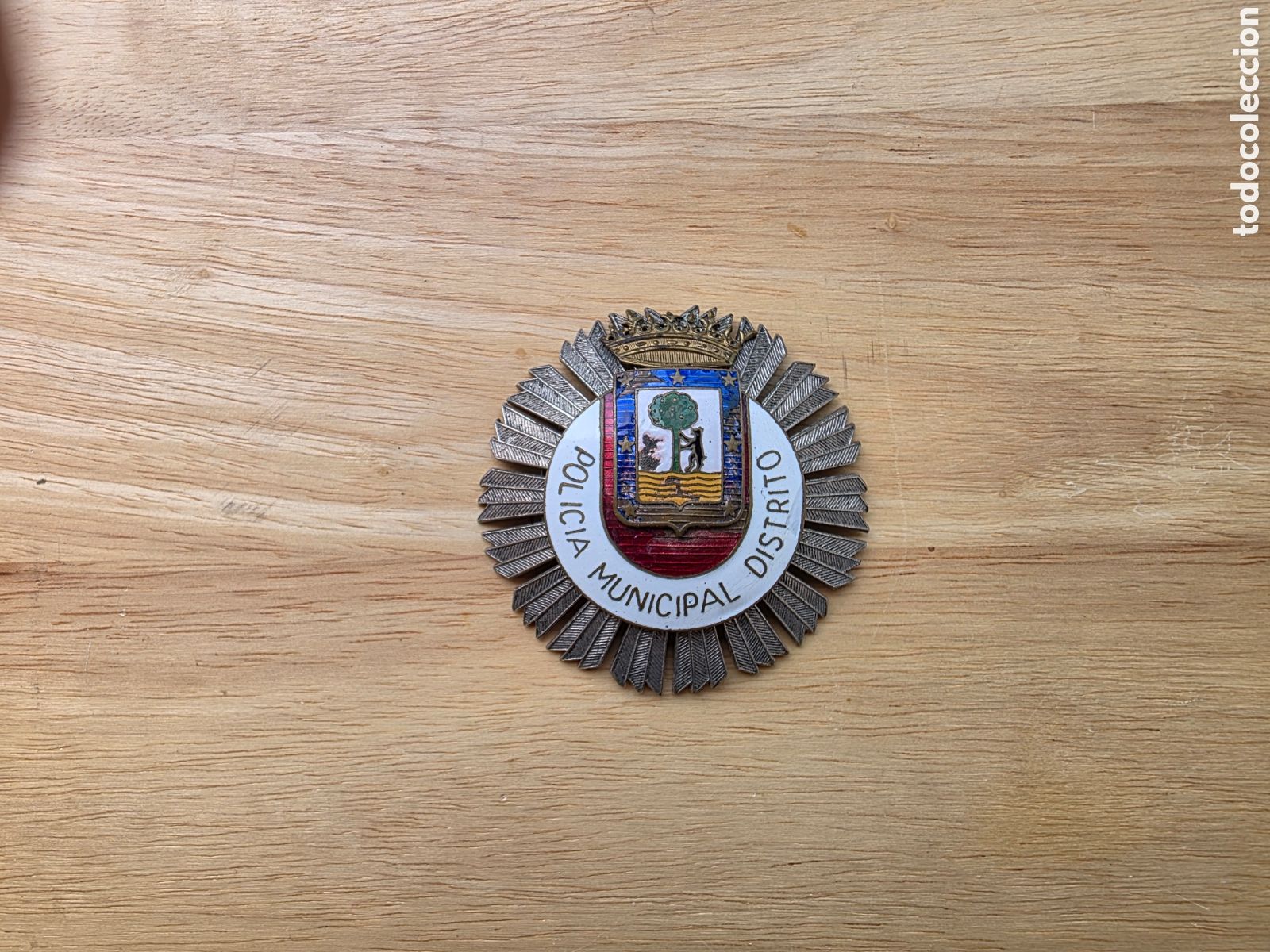 Militaria: Placa Polic&iacute;a Municipal Madrid Distrito A&ntilde;os 70 Original