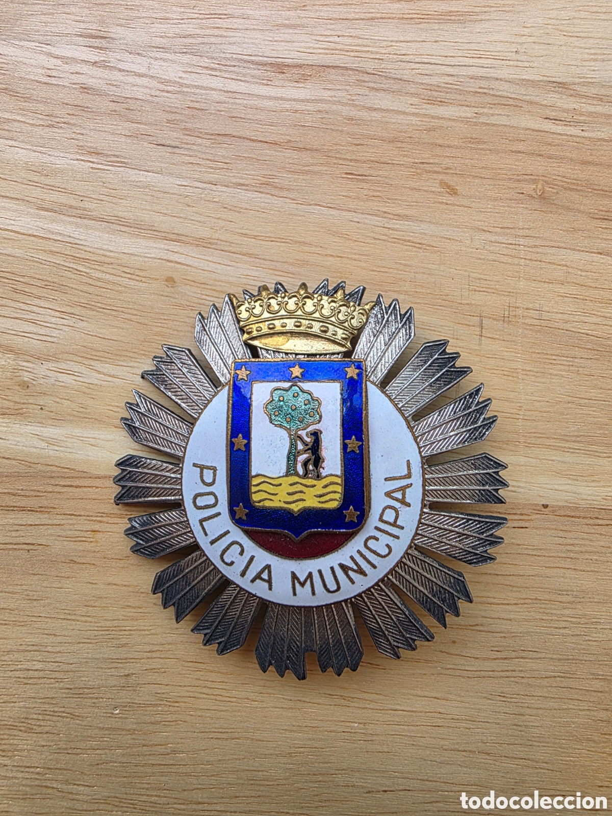 Militaria: Placa Polic&iacute;a Municipal Madrid A&ntilde;os 70 Original