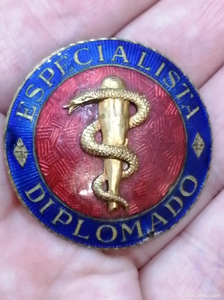 Militaria: PIN 000 &Uacute;NICO DISTINTIVO CUERPO SANIDAD MILITAR FABRICANTE ROKISKI MADRID ESMALTADO