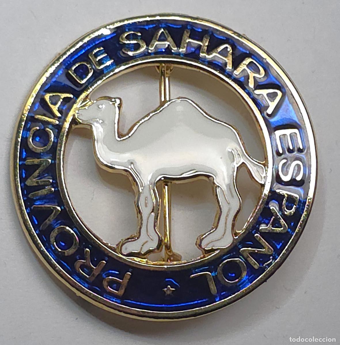 Militaria: EMBLEMA AGUJA PROVINCIA DE SAHARA ESPA&Ntilde;OL ESMALTADA