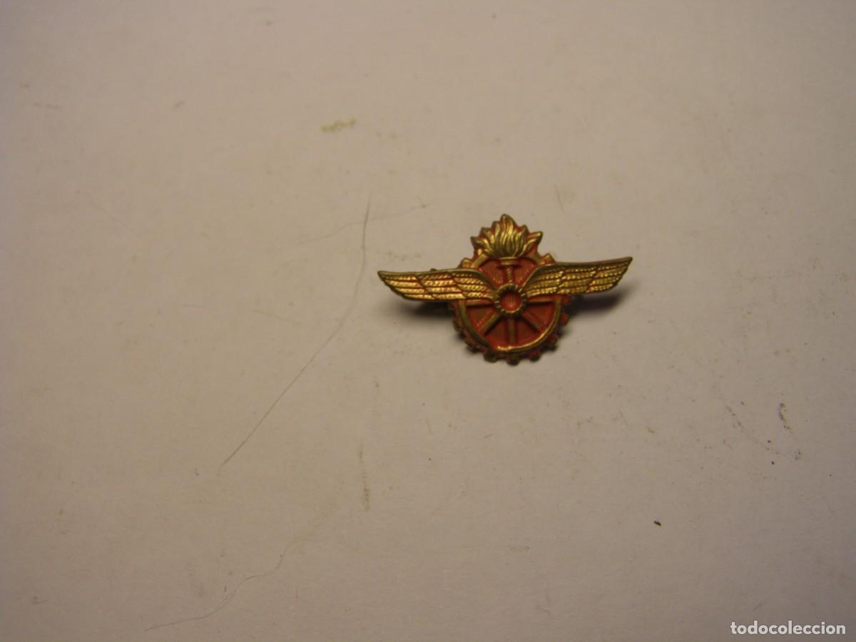Militaria: Insignia de cuerpo de tren, (transportes), republicana, Guerra Civil.