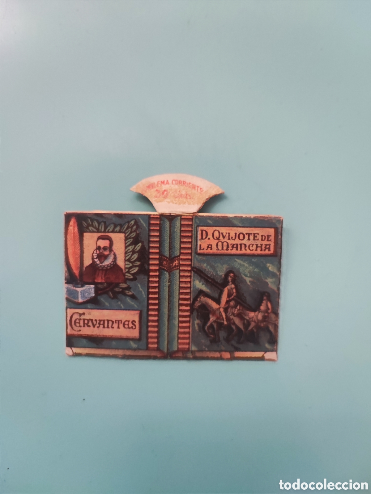 Militaria: Emblema corriente auxilio social serie A n⁰4. Miguel de Cervantes y Saavedra
