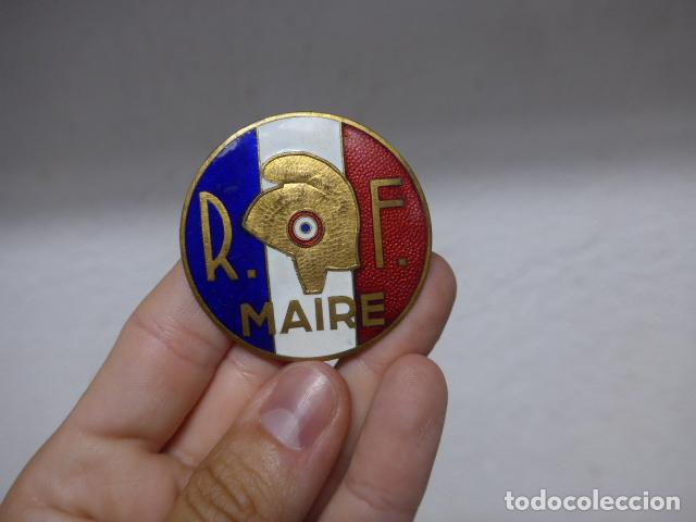 Militaria: Antiguo emblema original de alcalde frances, epoca de II guerra mundial, Francia