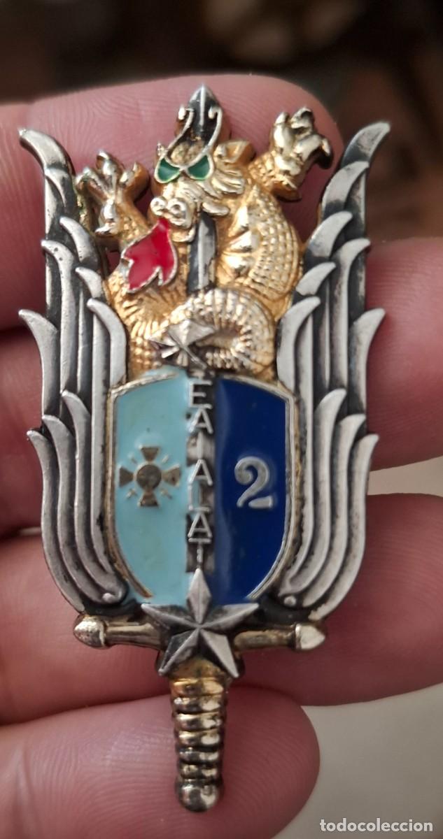 Militaria: Antigua insignia militar francesa Esuela de Aplicaci&oacute;n de Aviaci&oacute;n Ligera del Ej&eacute;rcito de Tierra