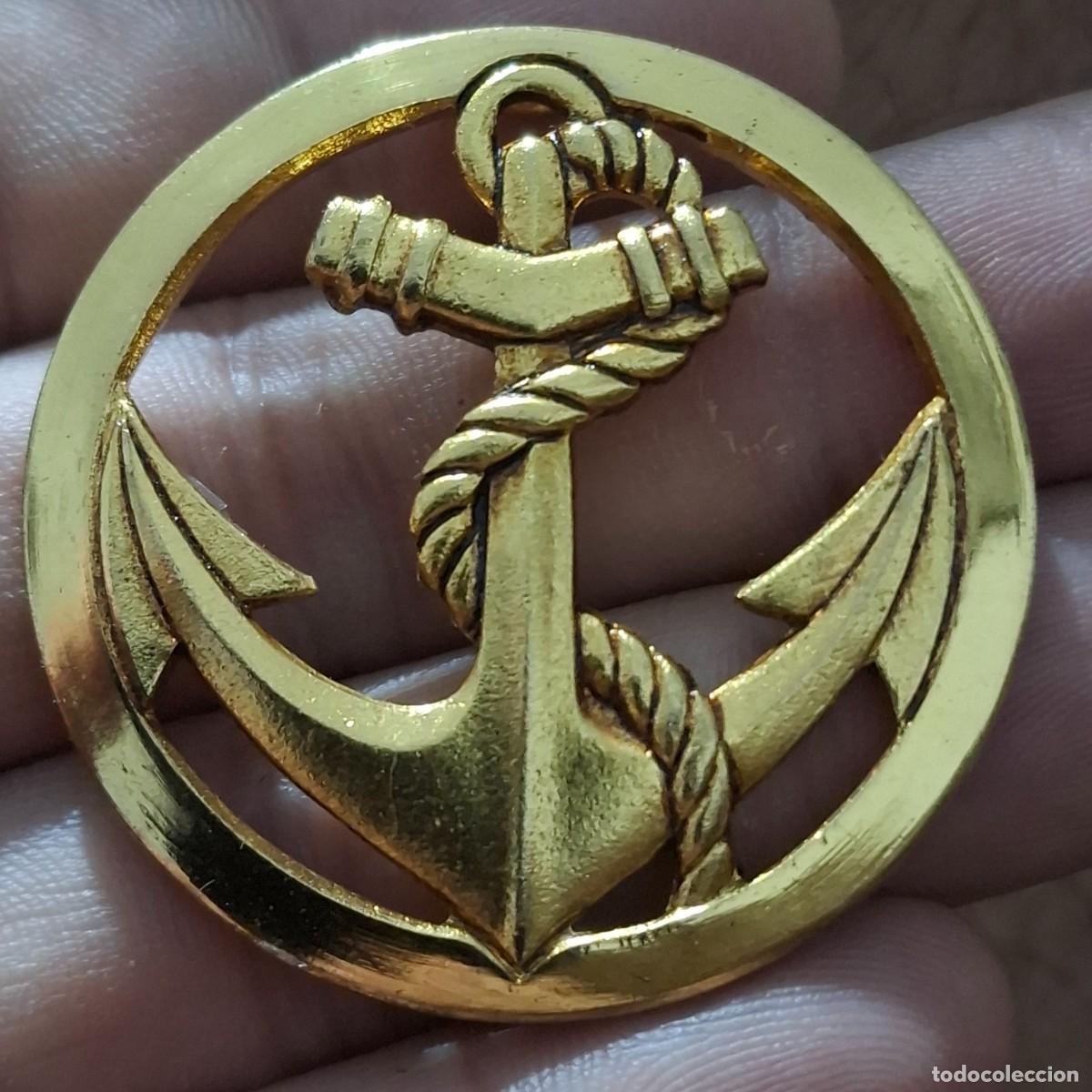 Militaria: Insignia de boina militar francesa. Tropa de marina.