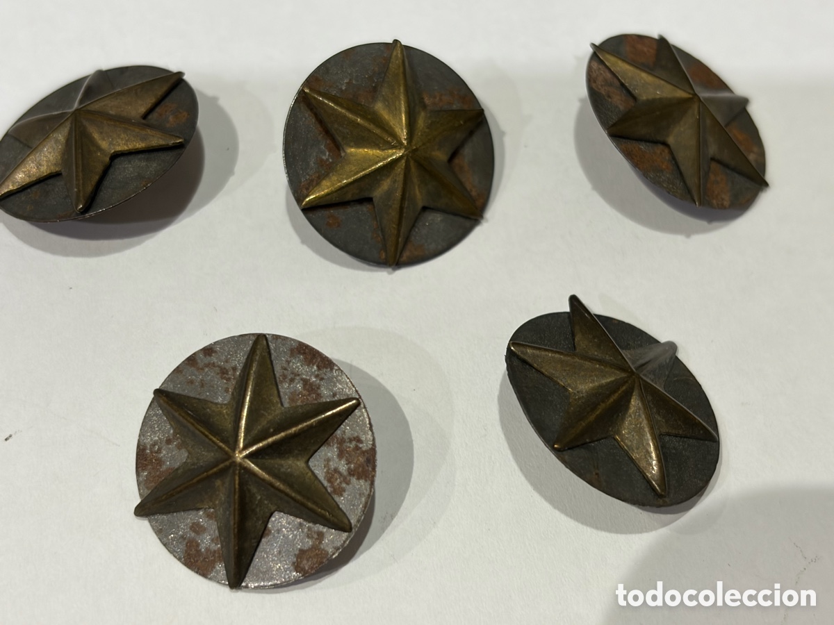 Militaria: 5 Estrellas de 6 puntas con tornillo de 2 cm