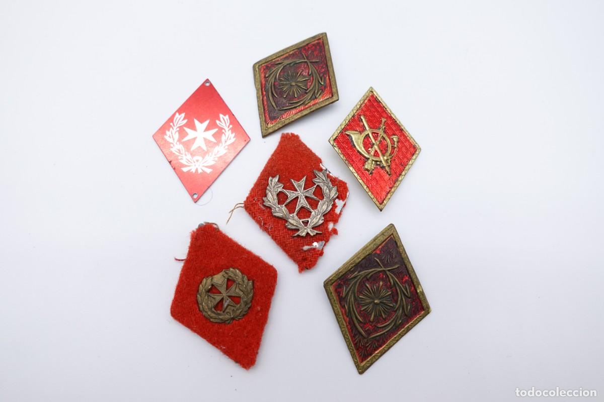 Militaria: LOTE DE ROMBOS PEPITOS MILITARES ANTIGUOS VARIADOS - CRUZ DE MALTA E INFANTER&Iacute;A