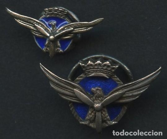 Militaria: AVIACI&Oacute;N, INSIGNIAS DE PLATA, ALAS DE PILOTO CIVIL, (2)