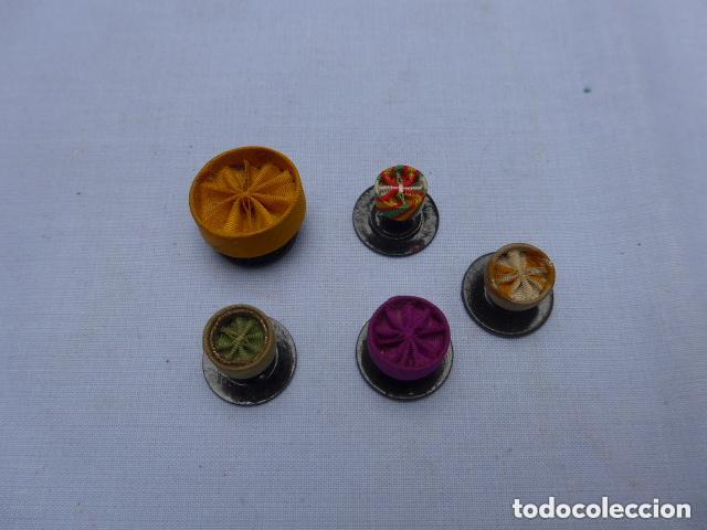 Militaria: Lote de 5 antiguo roseton boton de medalla, distintos, originales. roseta