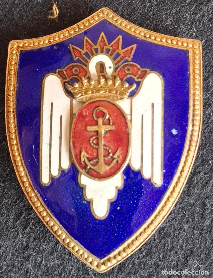 Militaria: (MI-260705)INSIGNIA ESMALTADA FALANGE ESPA&Ntilde;OLA MARINA MILICIA NAVAL ORIGINAL