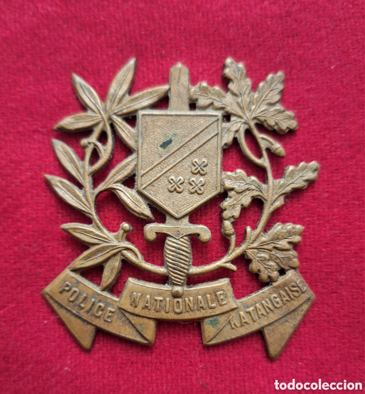 Militaria: AFRICA KATANGA OLD POLICE NATIONAL BADGE KATANGAISE 1960s RARE SOLO WESTERN UNION