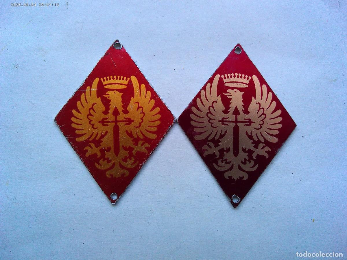 Militaria: CENTRO DE INSTRUCCION DE RECLUTAS , C.I..R. : ROMBOS DE CUELLO. EPOCA DE FRANCO