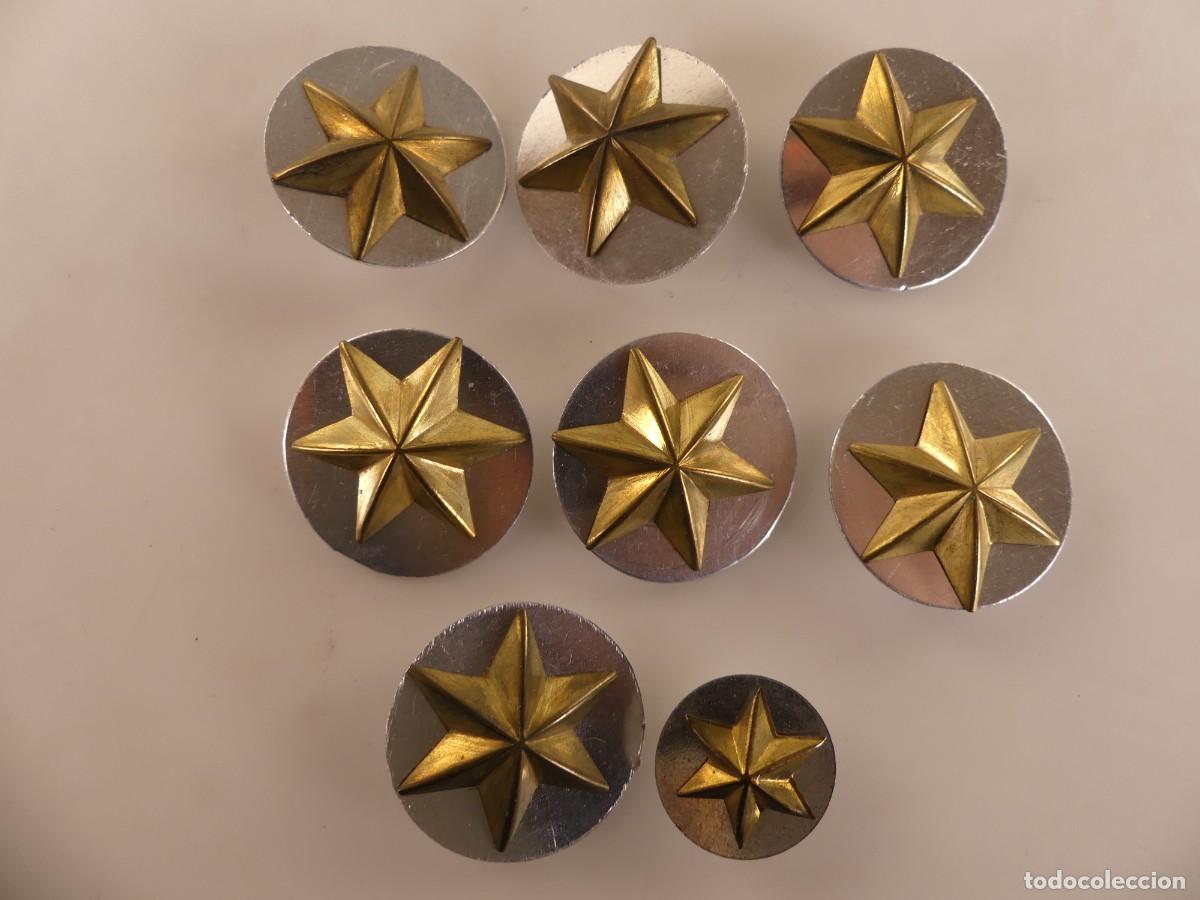 Militaria: LOTE DE 8 ESTRELLAS DE 6 PUNTAS PARA UNIFORMES MILITARES