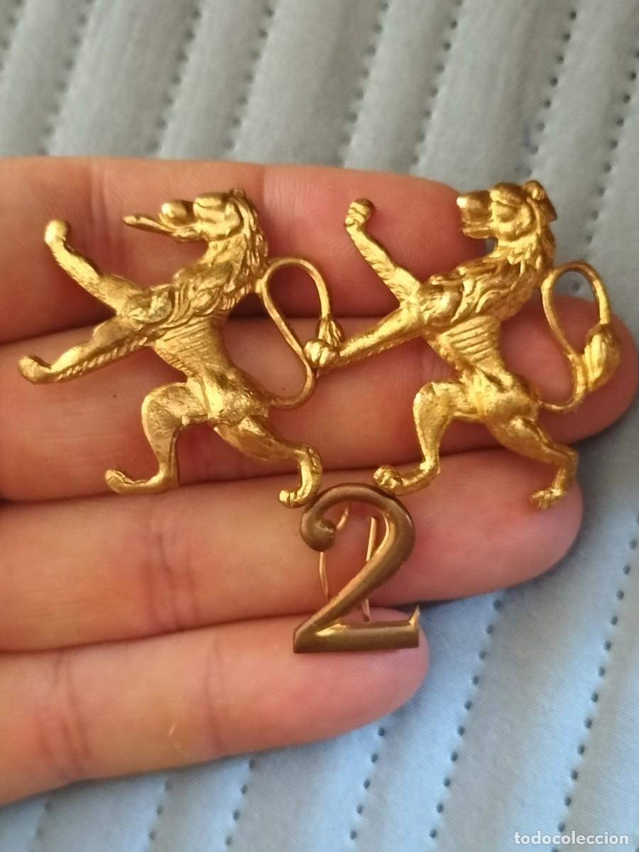 Militaria: insignia WW2 Ej&eacute;rcito belga en el exilio (Fuerzas de B&eacute;lgica Libre) insignia de boina y solspa
