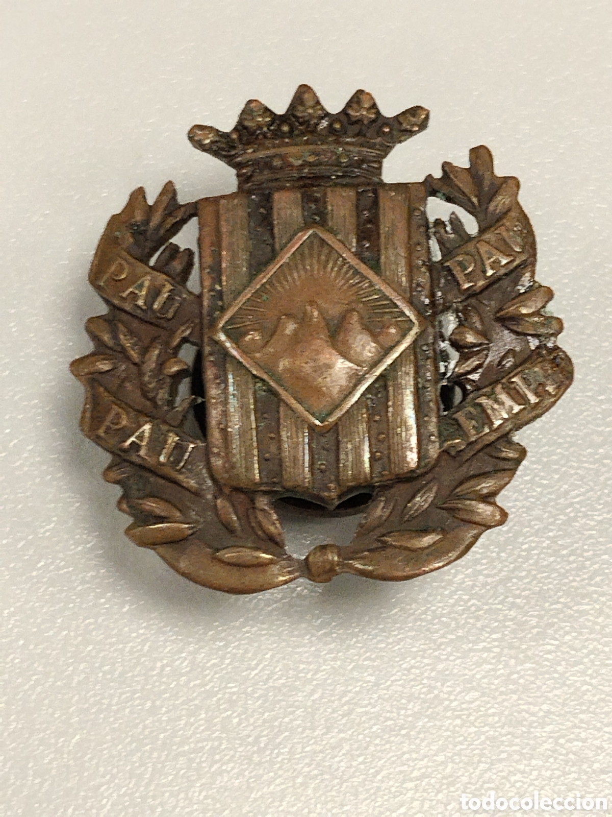 Militaria: Insignia republica sometent armat de catalunya.milicia nacional.somatenes armados.alfonso XIII.guerr