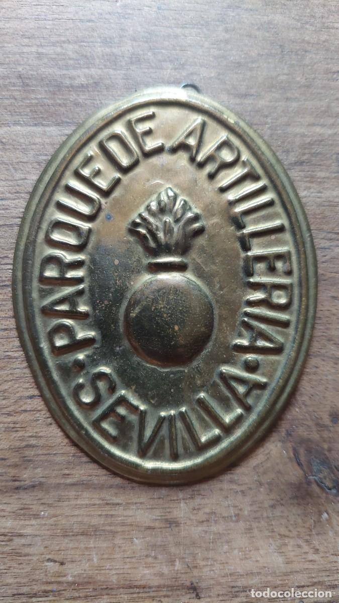 Militaria: Emblema Parque de Artiller&iacute;a Guerra Civil Sevilla