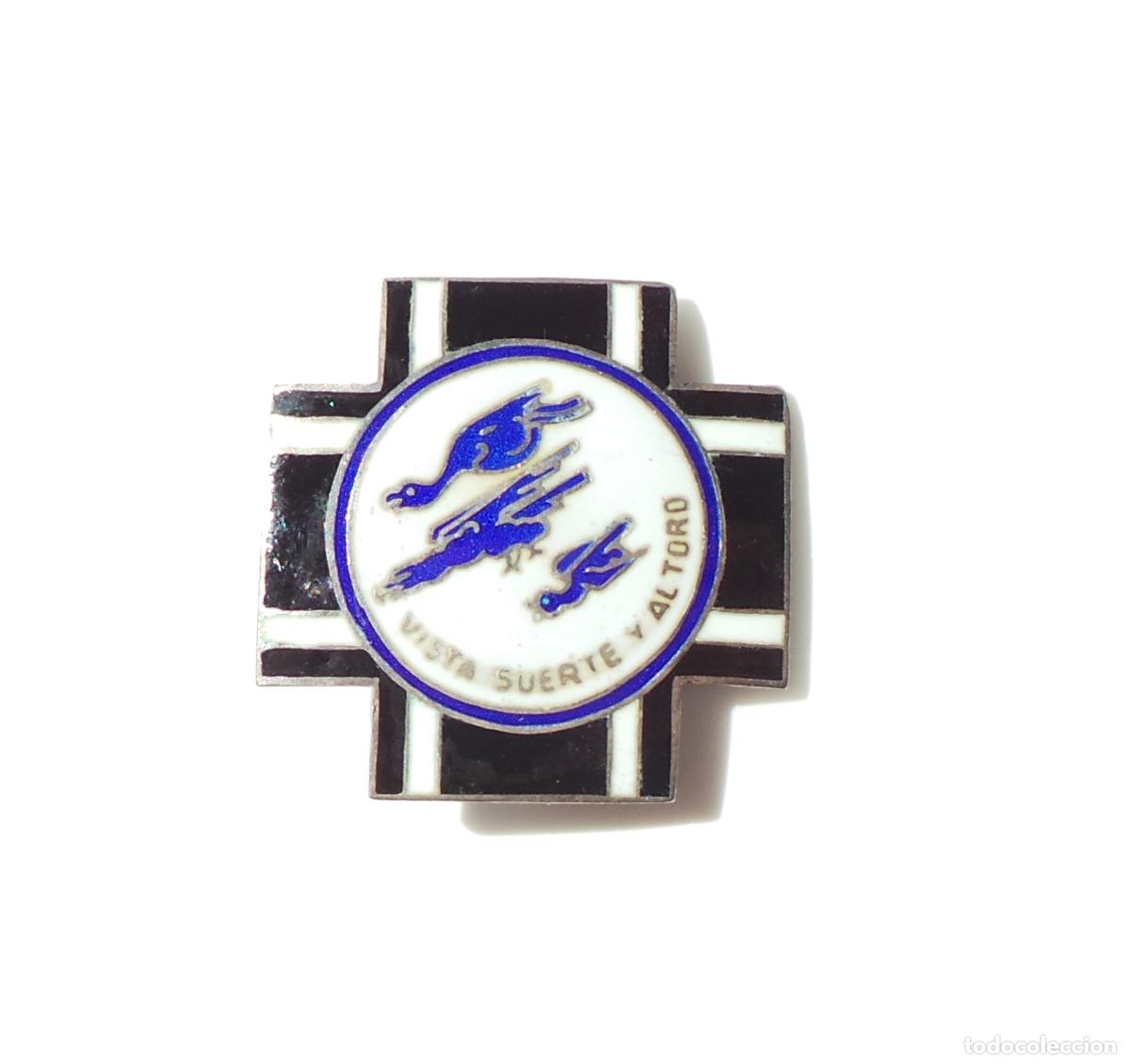 Militaria: DISTINTIVO 3&ordm; ESCUADRILLA AZUL - DIVISI&Oacute;N AZUL - VOLUNTARIOS RUSIA - AVIACI&Oacute;N - PLATA Y ESMALTES.