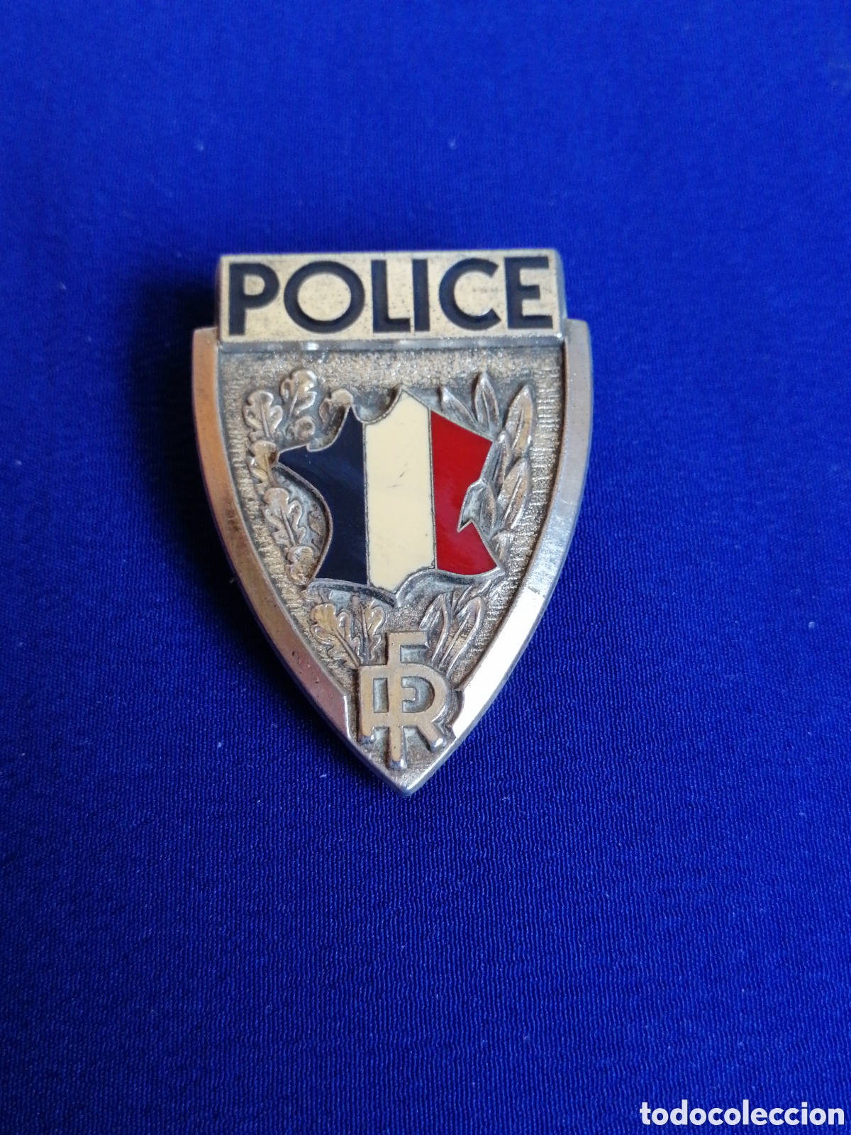 Militaria: POLICIA FRANCESA INSIGNIA DE ROSCA Y DE ALFILER ANTIGUA