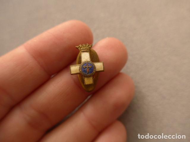 Militaria: Antigua insignia de medalla en miniatura a la Constancia militar, franquista, epoca de Franco.