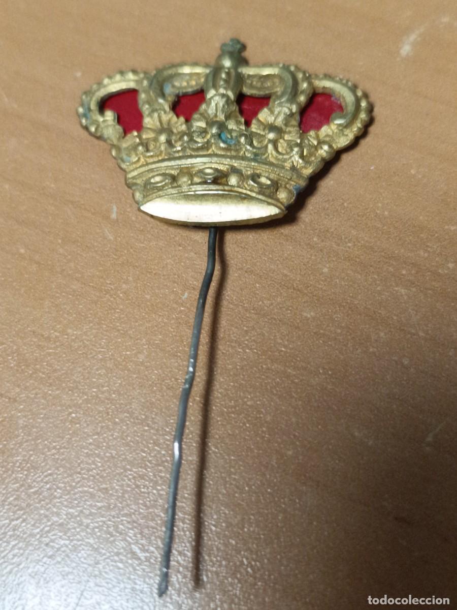 Militaria: INSIGNIA ALFONSINA DE LA CORONA, MODELO ANTIGUI, LLEVA ABUJA, CREO QUE PUESTA EN EPOCA