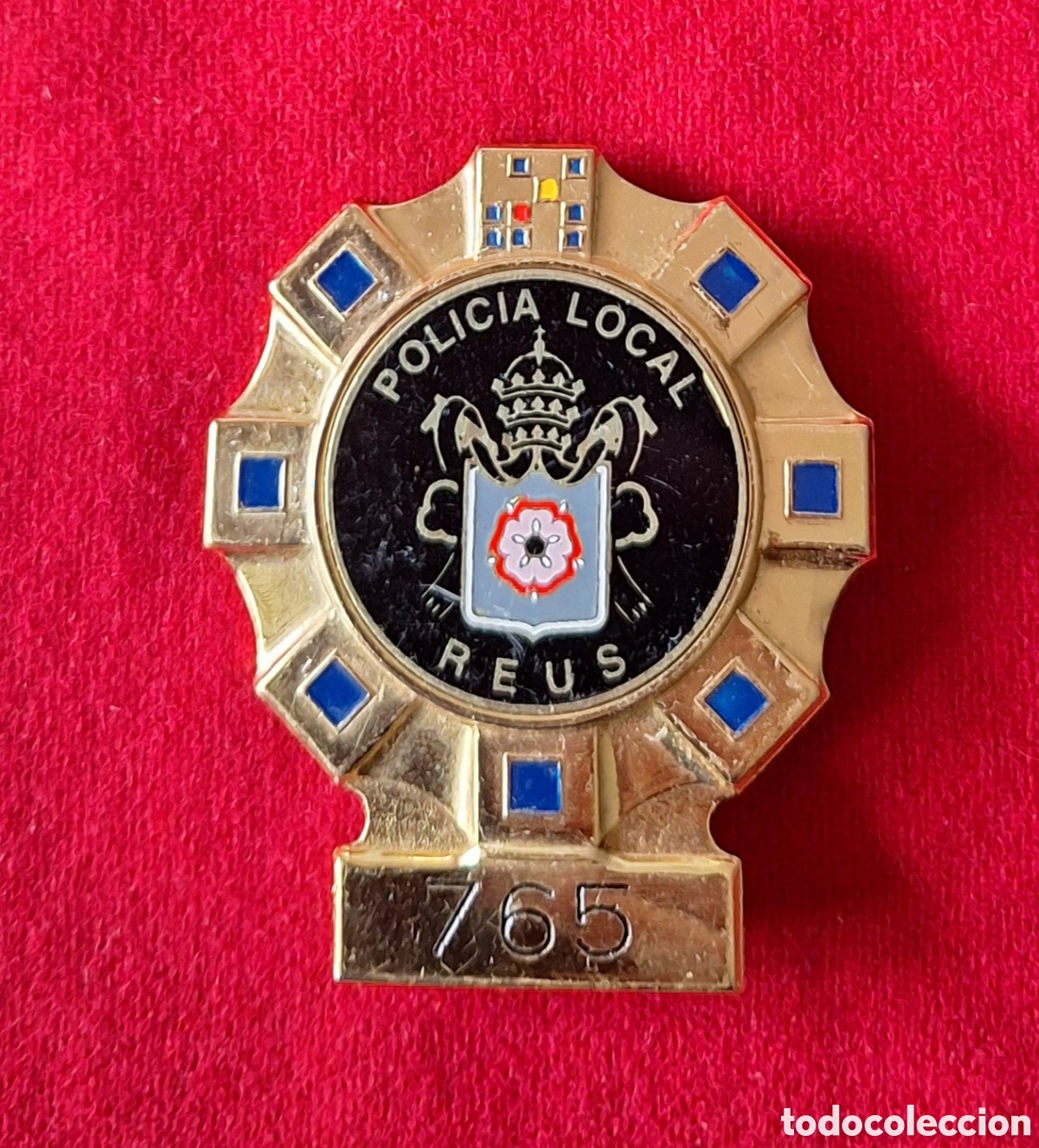 Militaria: PLACA NUMERADA DE POLICIA LOCAL DE REUS TARRAGONA SOLO WESTERN UNION