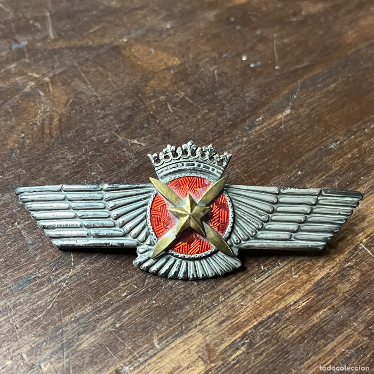 Militaria: Alas de piloto observador de plata contrastada fabricadas por Rokiski &eacute;poca de Franco