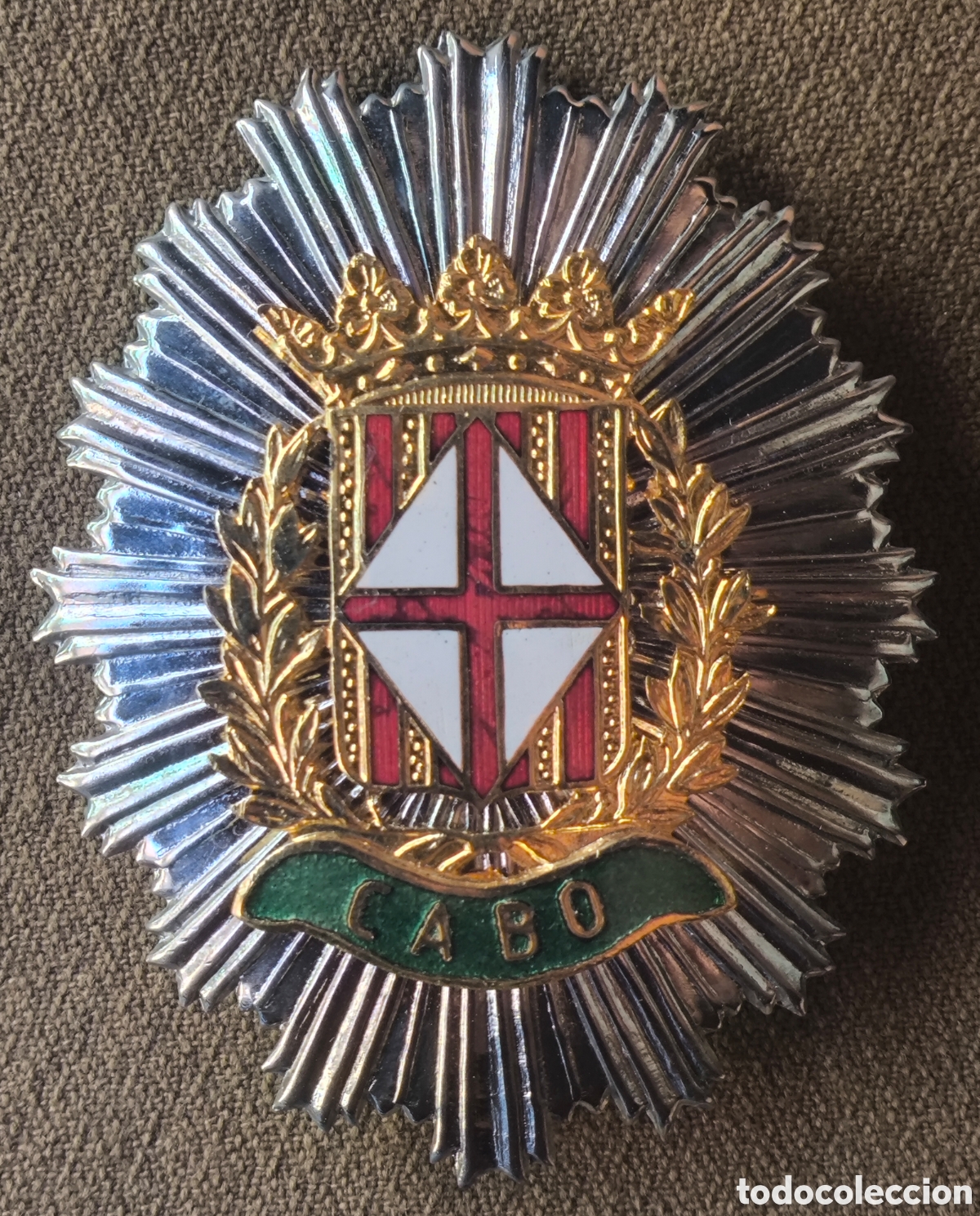 Militaria: PLACA ESMALTADA CABO DIPUTACI&Oacute;N BARCELONA C. 1965